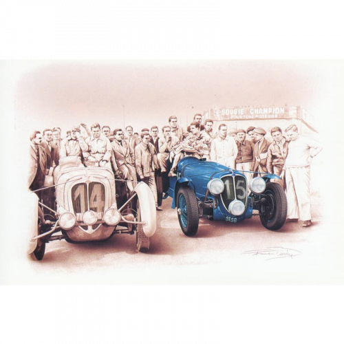 Litho 30x40cm Delahaye 1938