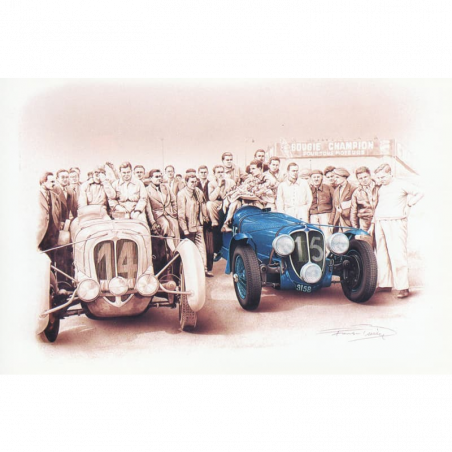 Litho 30x40cm Delahaye 1938