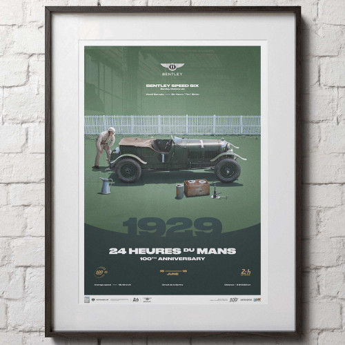 Bentley Speed Six Poster 1929 - 24H Le Mans