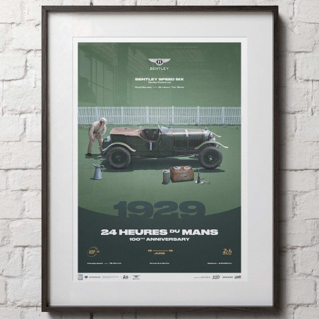 Bentley Speed Six Poster 1929 - 24H Le Mans