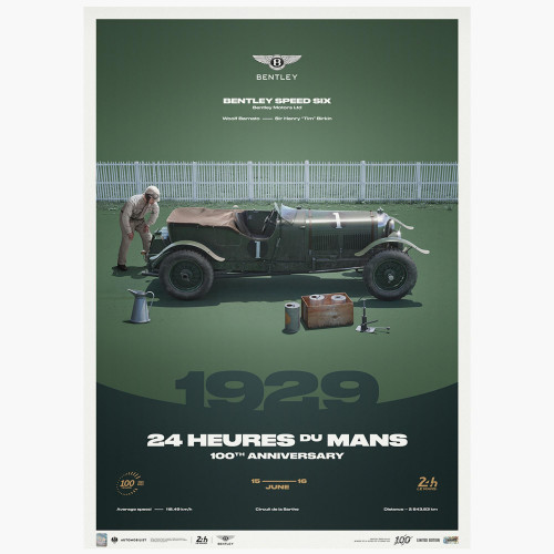 Bentley Speed Six Poster 1929 - 24H Le Mans