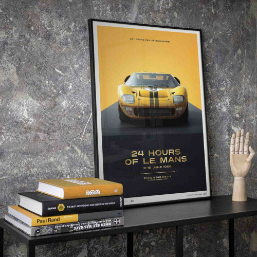 Ford GT40 XGT1 Poster - 1966 - 24H Le Mans