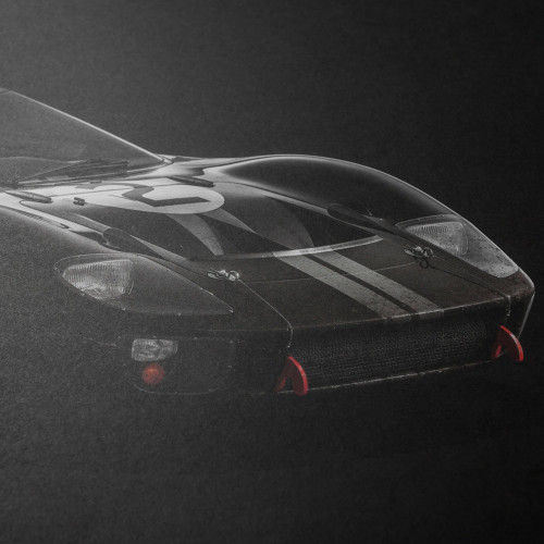 1966 Ford GT40 Black Poster - 24H Le Mans