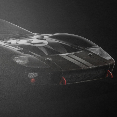 1966 Ford GT40 Black Poster - 24H Le Mans