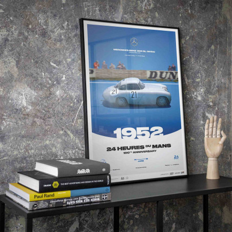 Poster Mercedes-Benz 300 SL (W194) 1952 - 24H Le Mans
