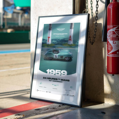 Poster Aston Martin DBR1/300 1959 - 24H Le Mans