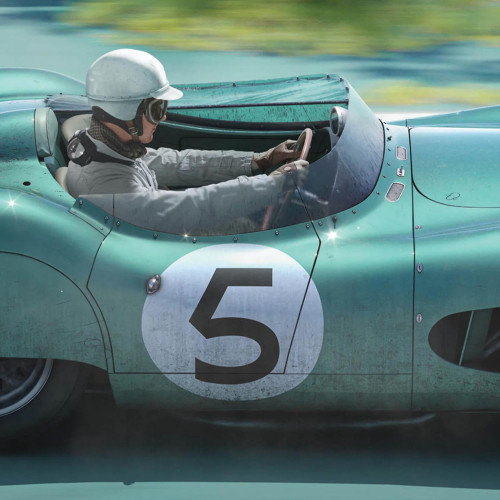 Poster Aston Martin DBR1/300 1959 - 24H Le Mans
