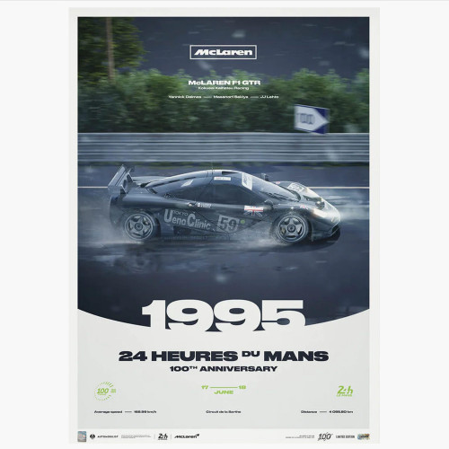 Poster McLaren F1 GTR 1995 - 24H Le Mans