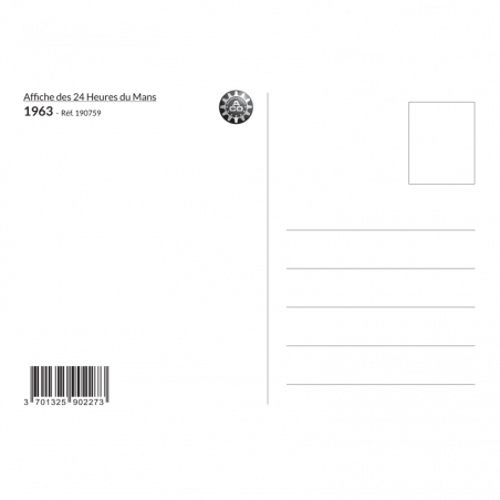 Carte Post Aff 24h 1963